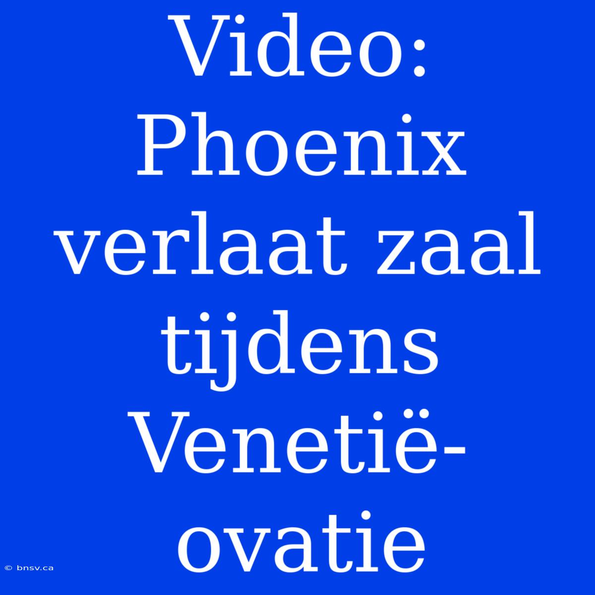 Video: Phoenix Verlaat Zaal Tijdens Venetië-ovatie