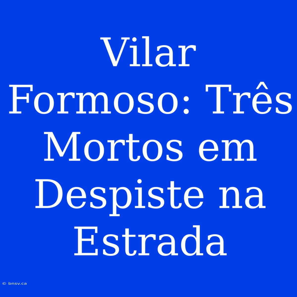 Vilar Formoso: Três Mortos Em Despiste Na Estrada