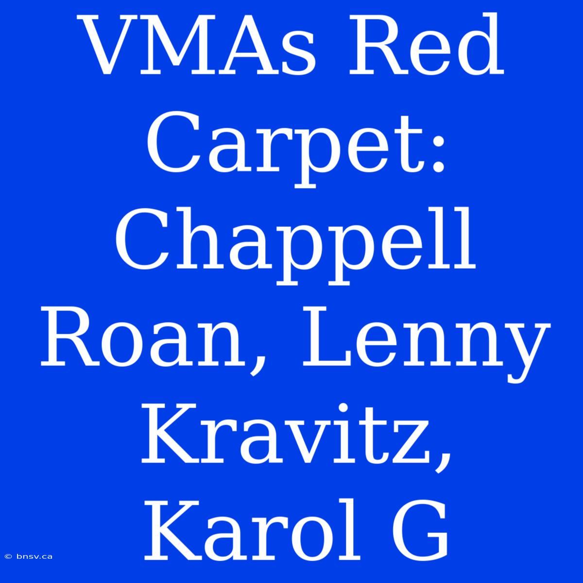 VMAs Red Carpet: Chappell Roan, Lenny Kravitz, Karol G