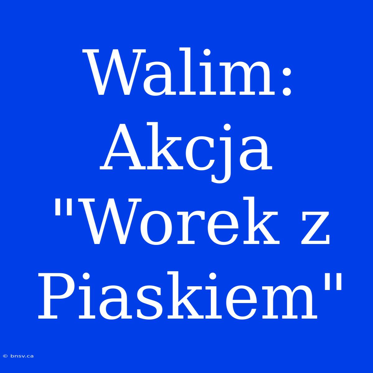 Walim: Akcja 