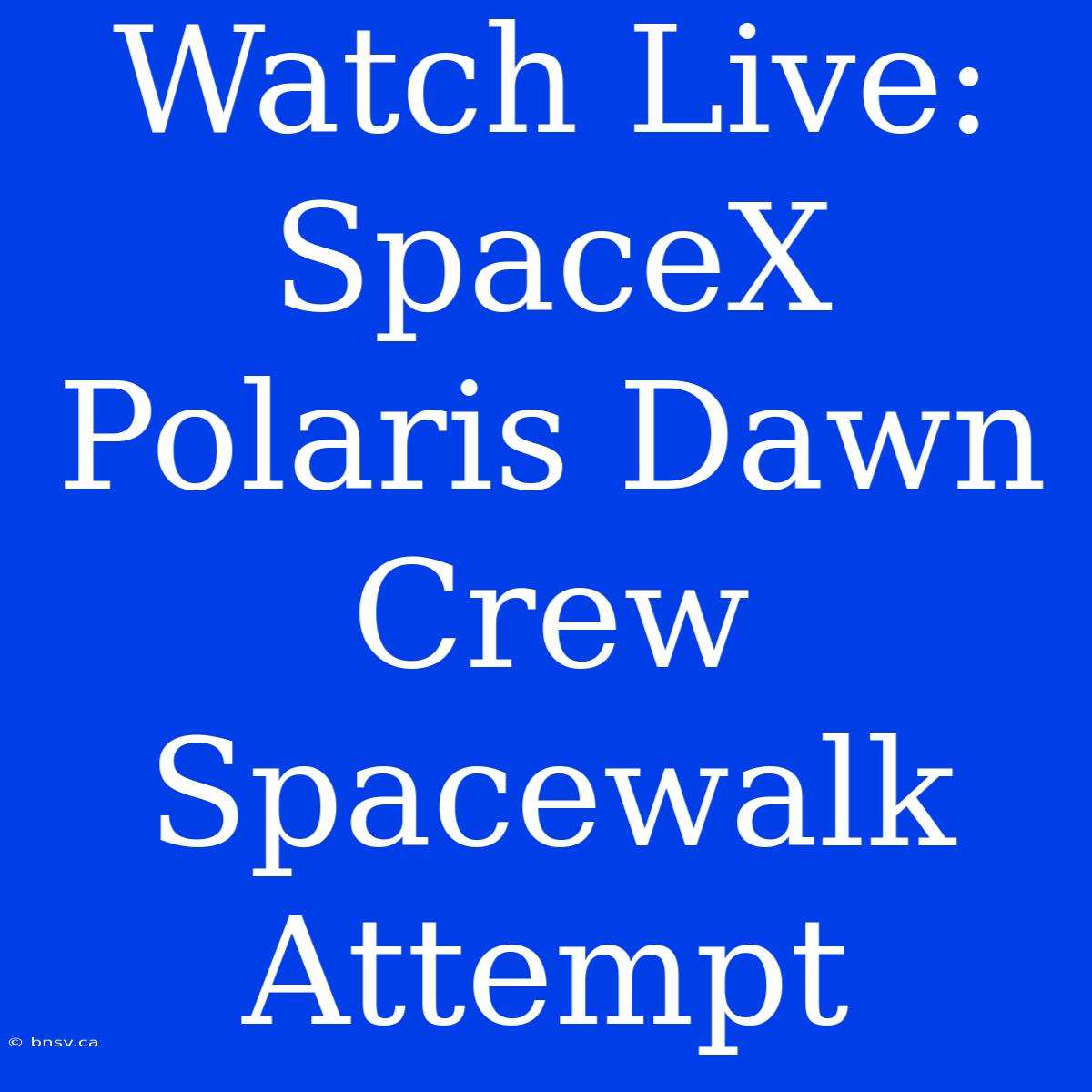 Watch Live: SpaceX Polaris Dawn Crew Spacewalk Attempt