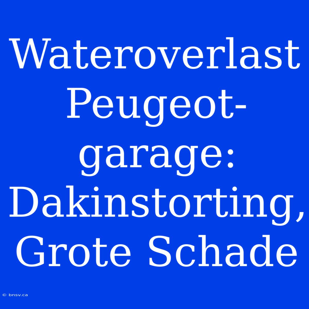 Wateroverlast Peugeot-garage: Dakinstorting, Grote Schade