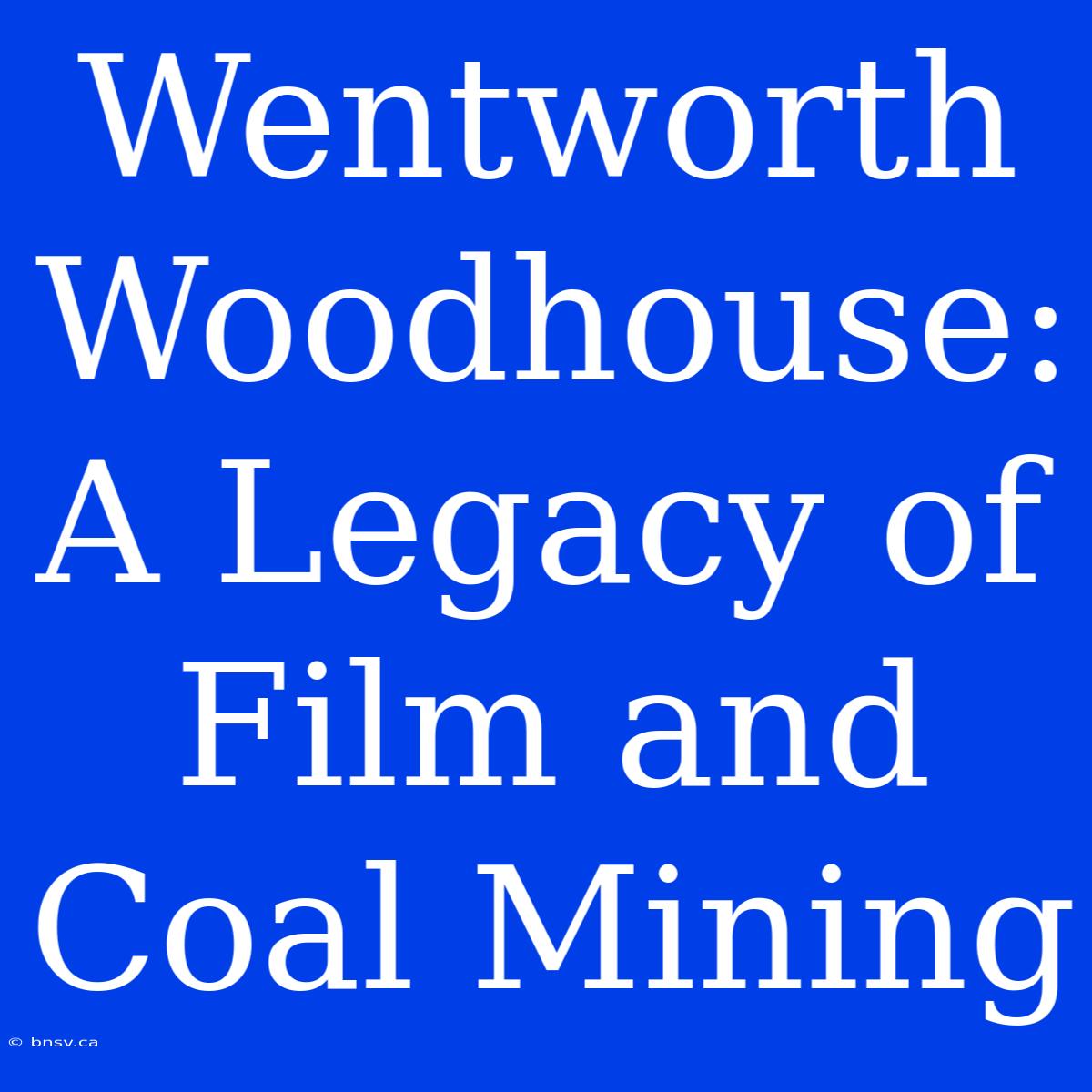 Wentworth Woodhouse: A Legacy Of Film And Coal Mining