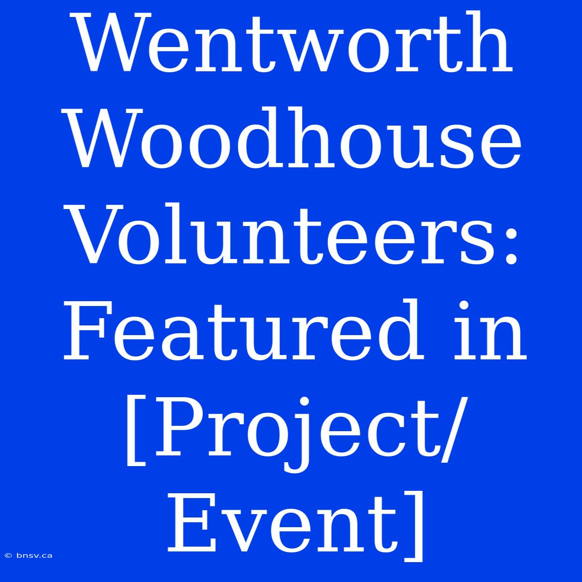 Wentworth Woodhouse Volunteers: Featured In [Project/Event]