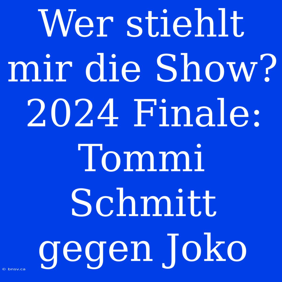 Wer Stiehlt Mir Die Show? 2024 Finale: Tommi Schmitt Gegen Joko