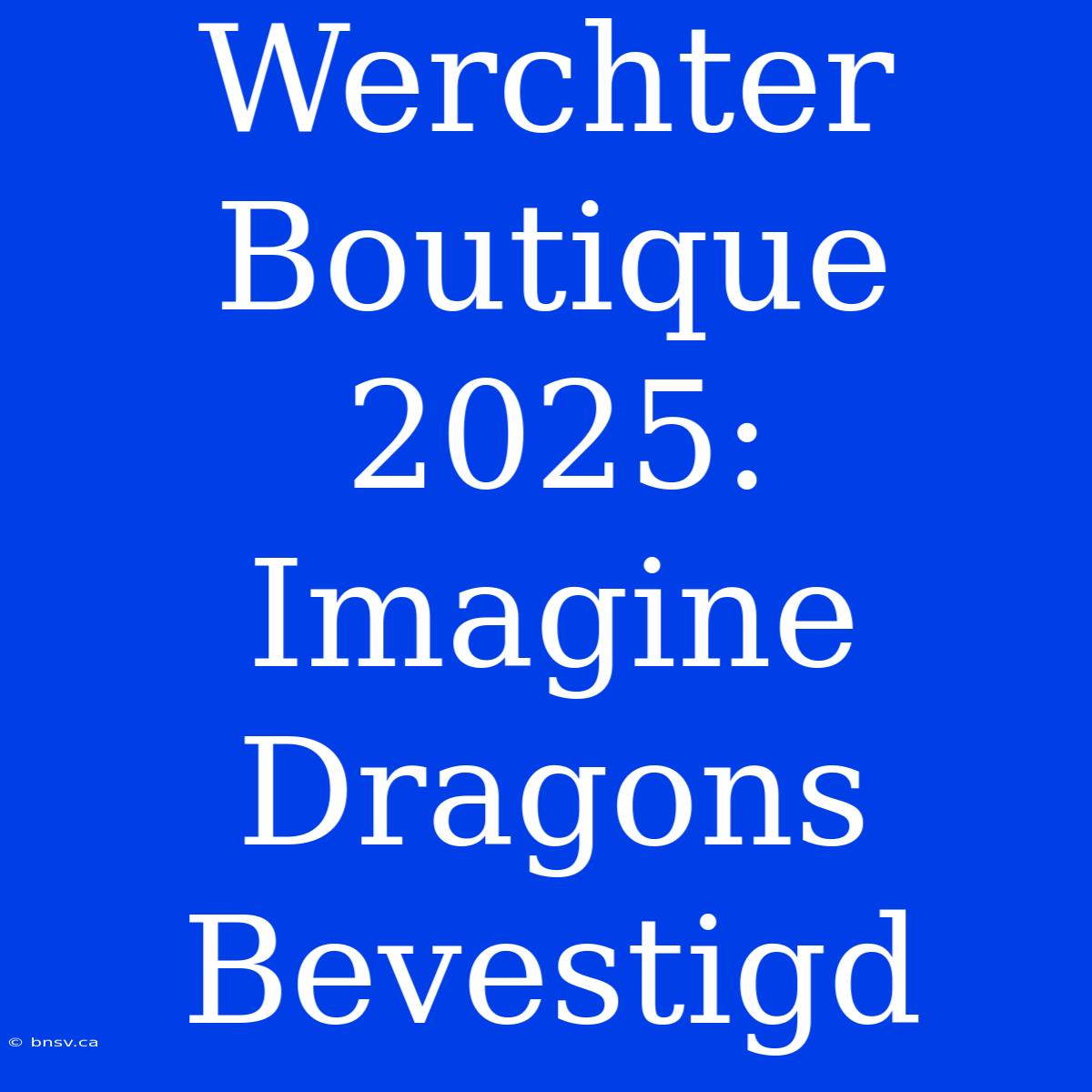 Werchter Boutique 2025: Imagine Dragons Bevestigd