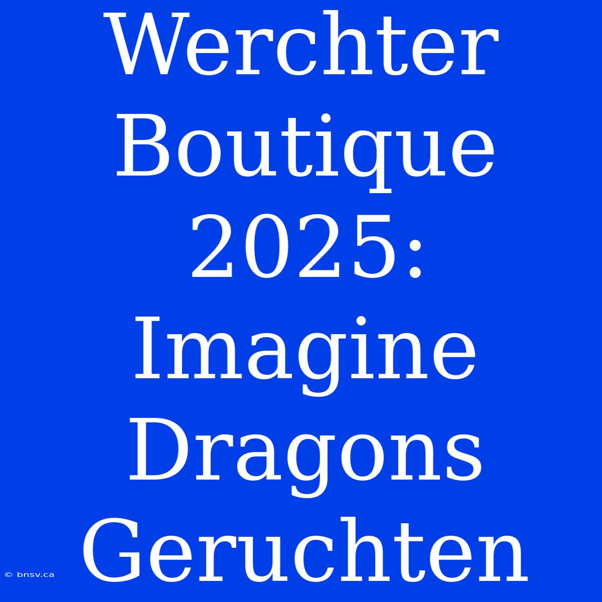 Werchter Boutique 2025: Imagine Dragons Geruchten