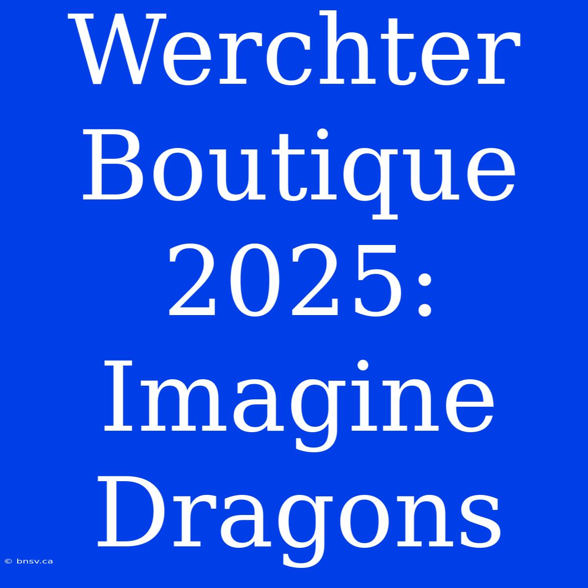 Werchter Boutique 2025: Imagine Dragons