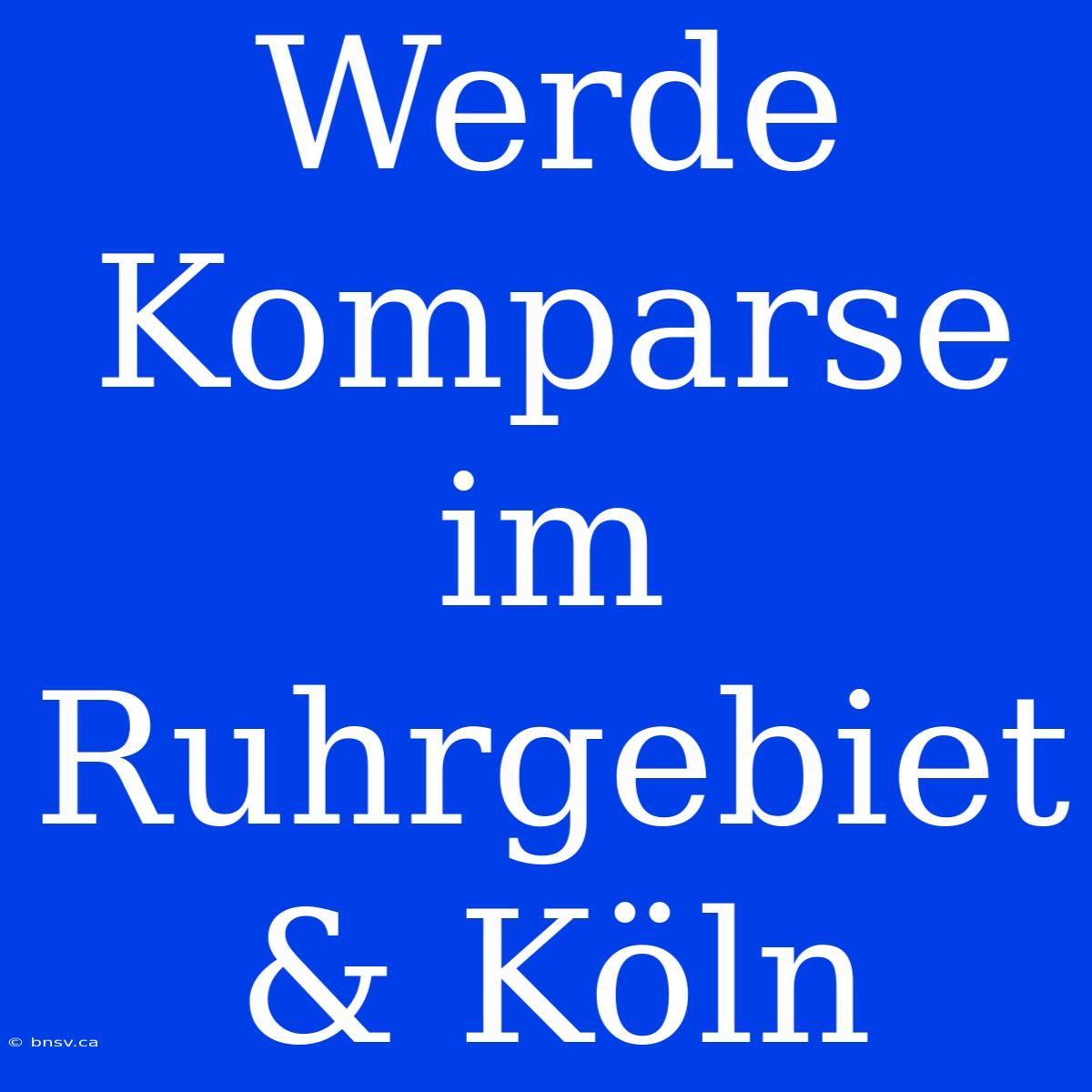 Werde Komparse Im Ruhrgebiet & Köln