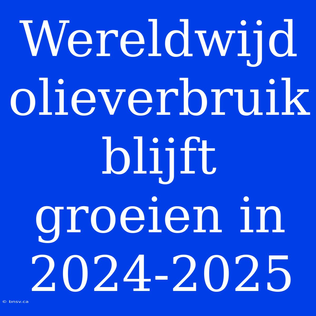 Wereldwijd Olieverbruik Blijft Groeien In 2024-2025