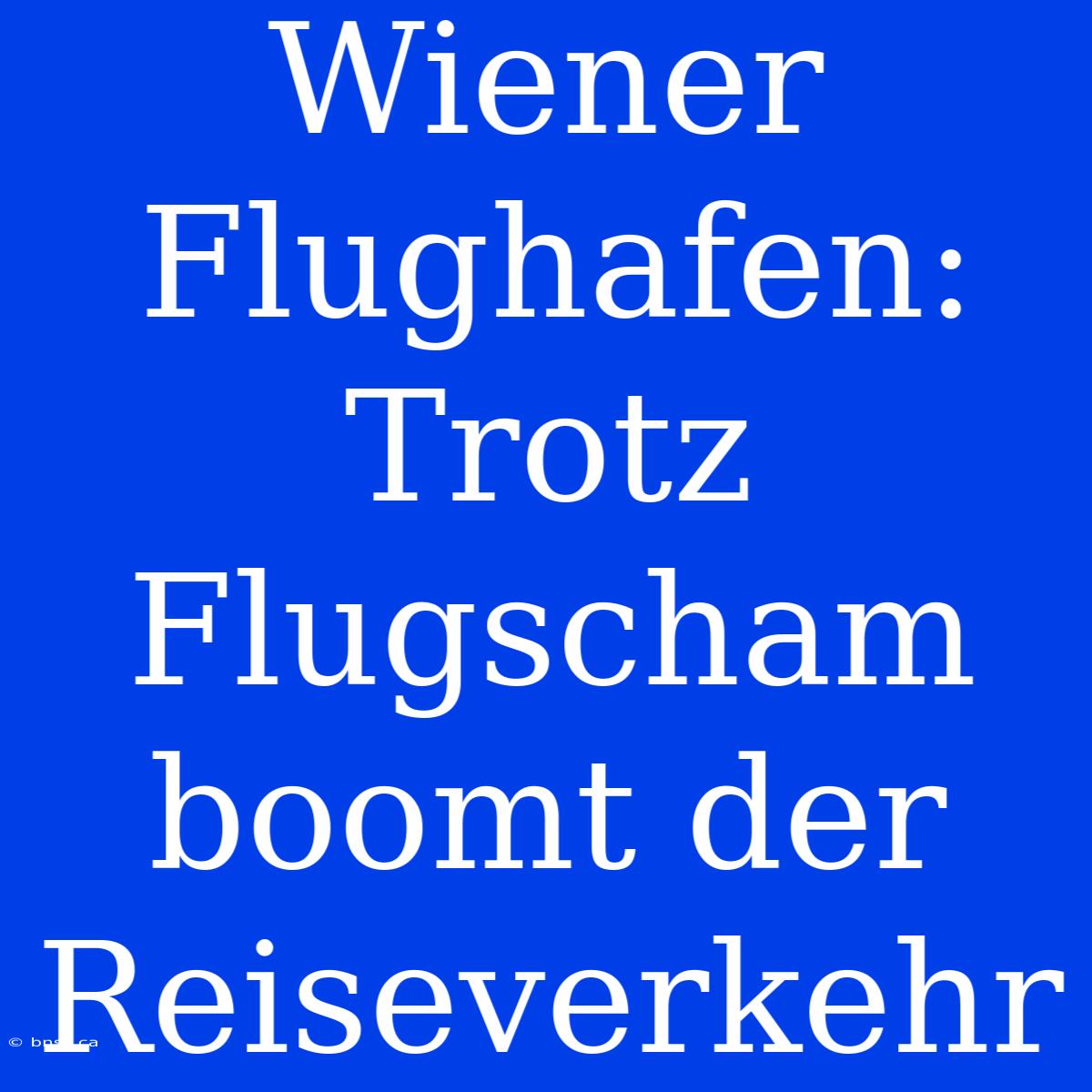 Wiener Flughafen: Trotz Flugscham Boomt Der Reiseverkehr