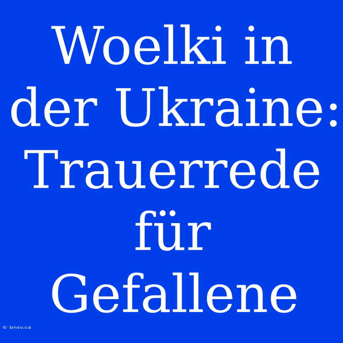 Woelki In Der Ukraine: Trauerrede Für Gefallene