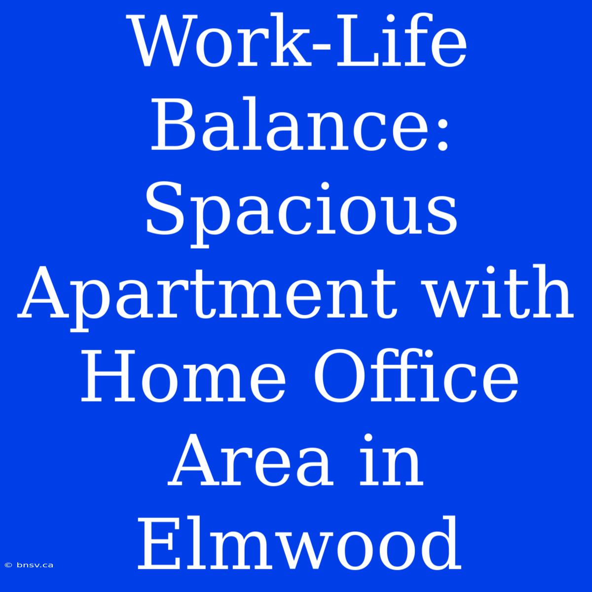 Work-Life Balance: Spacious Apartment With Home Office Area In Elmwood