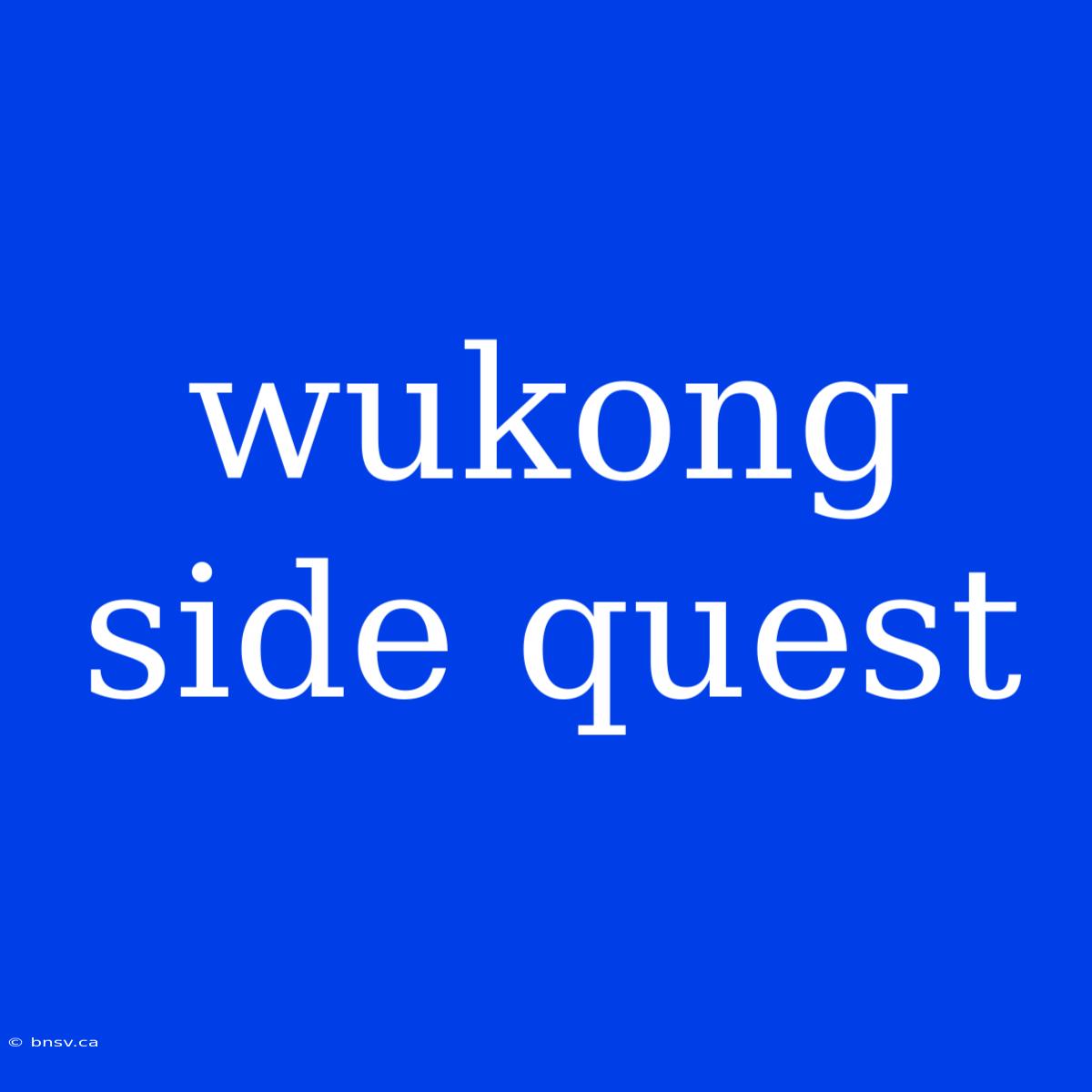 Wukong Side Quest