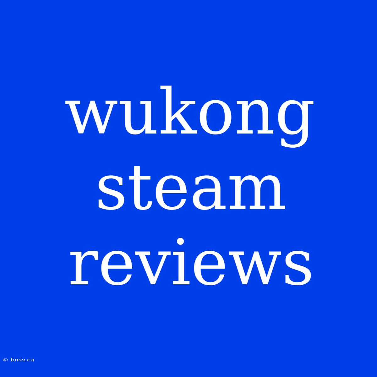 Wukong Steam Reviews