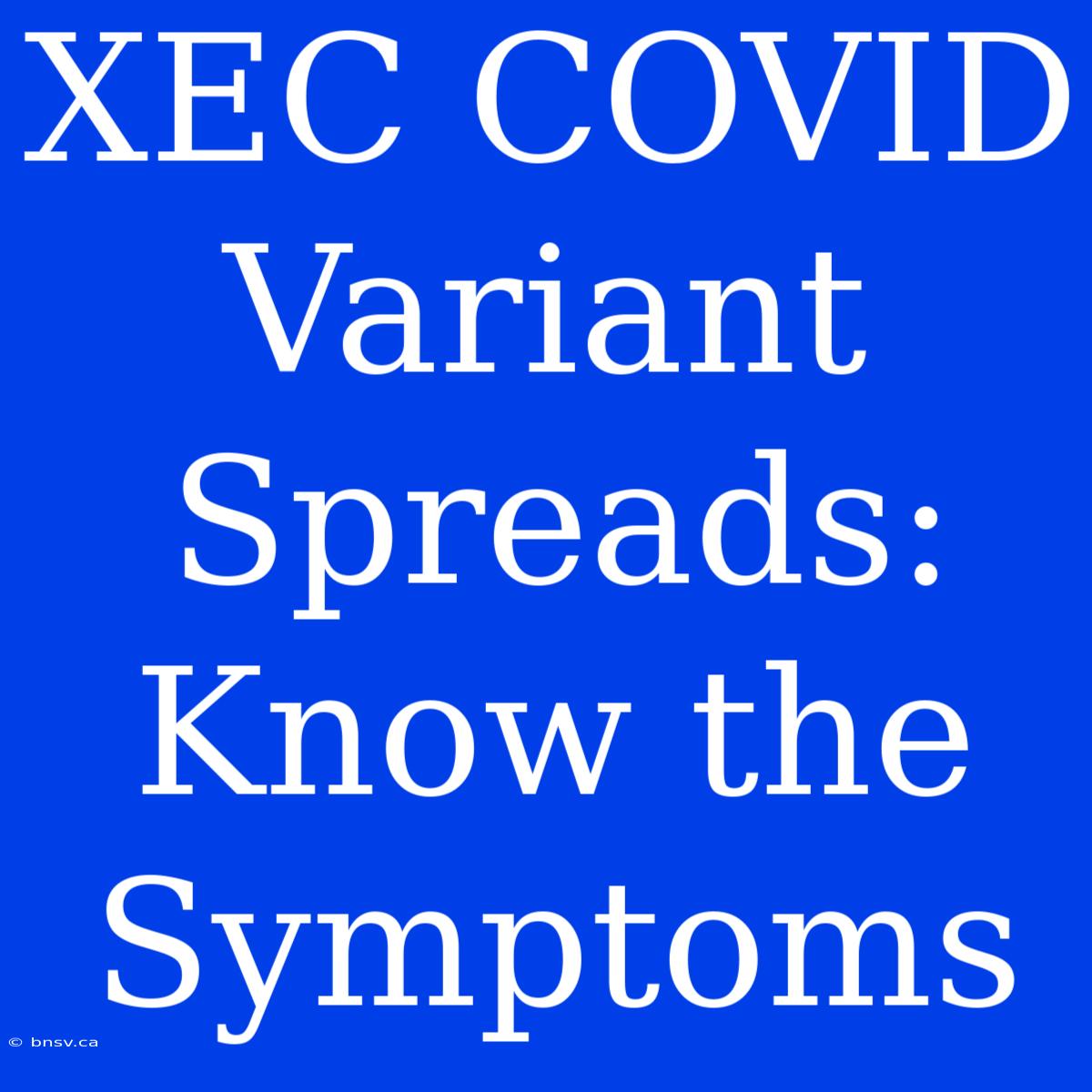 XEC COVID Variant Spreads: Know The Symptoms