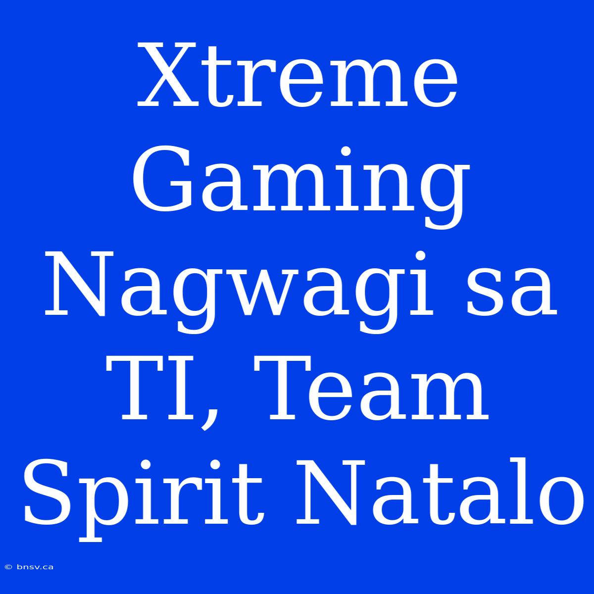 Xtreme Gaming Nagwagi Sa TI, Team Spirit Natalo