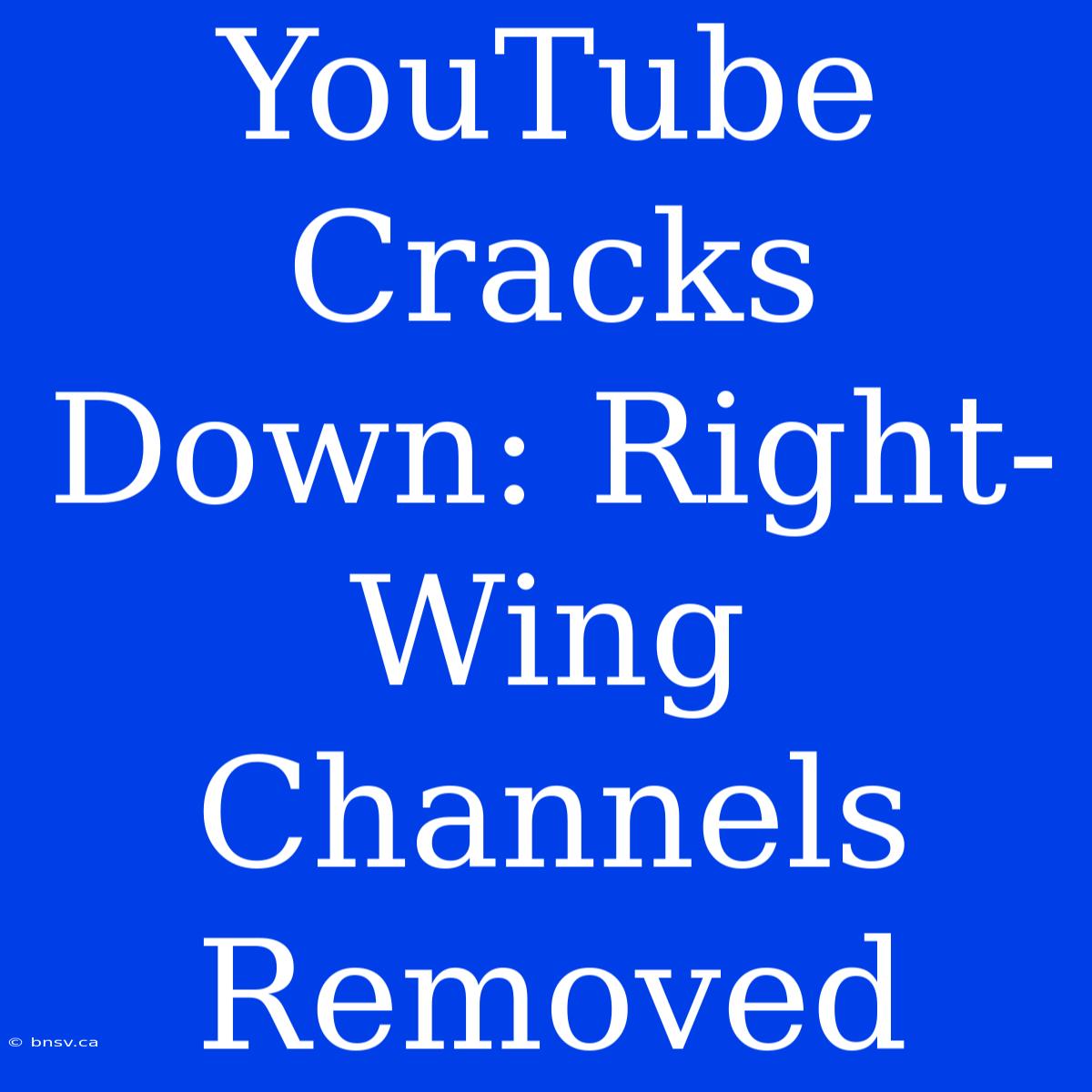 YouTube Cracks Down: Right-Wing Channels Removed