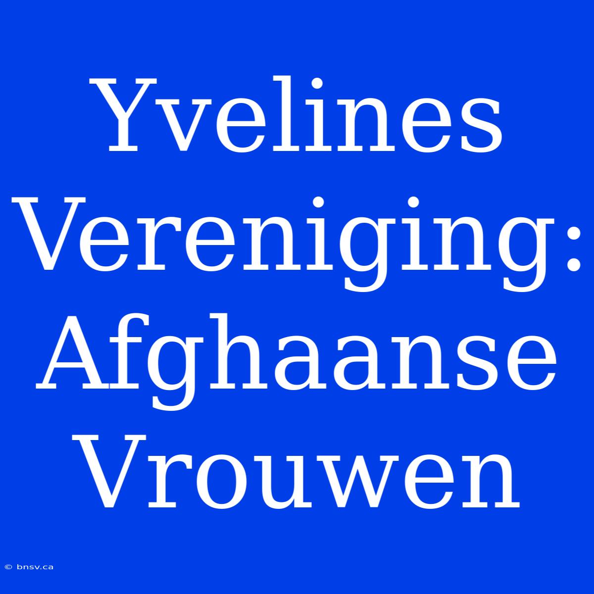 Yvelines Vereniging: Afghaanse Vrouwen