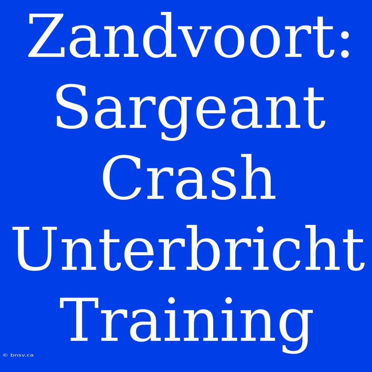 Zandvoort: Sargeant Crash Unterbricht Training