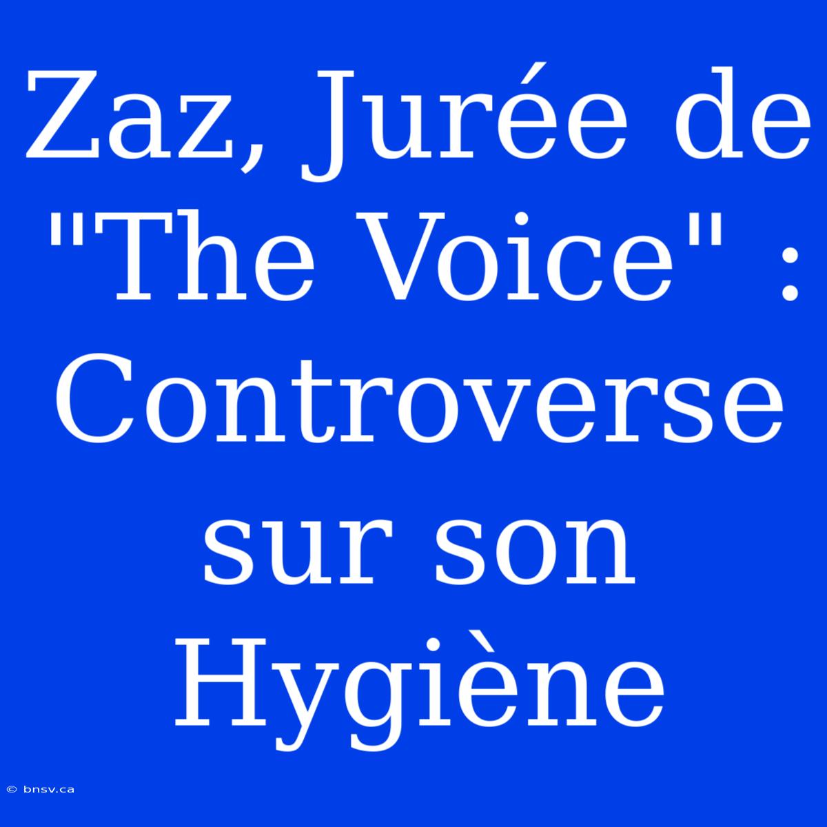 Zaz, Jurée De 