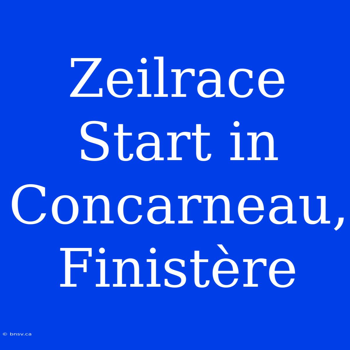 Zeilrace Start In Concarneau, Finistère